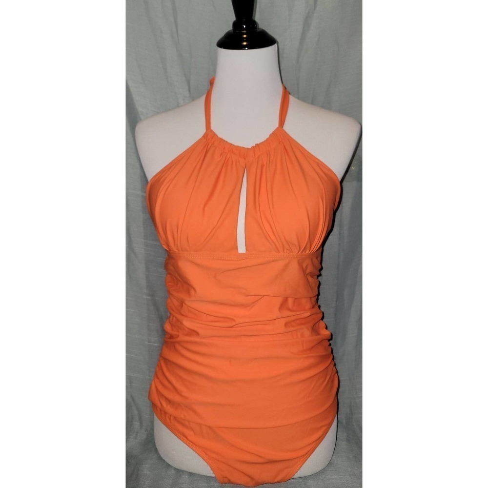 NWOT Orange halter Swimsuit large
